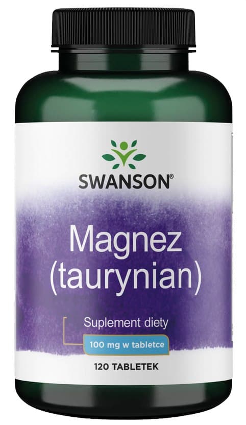 Swanson Magnesium Taurate 200 mg - 120 tabletter – Swanson förpackning
