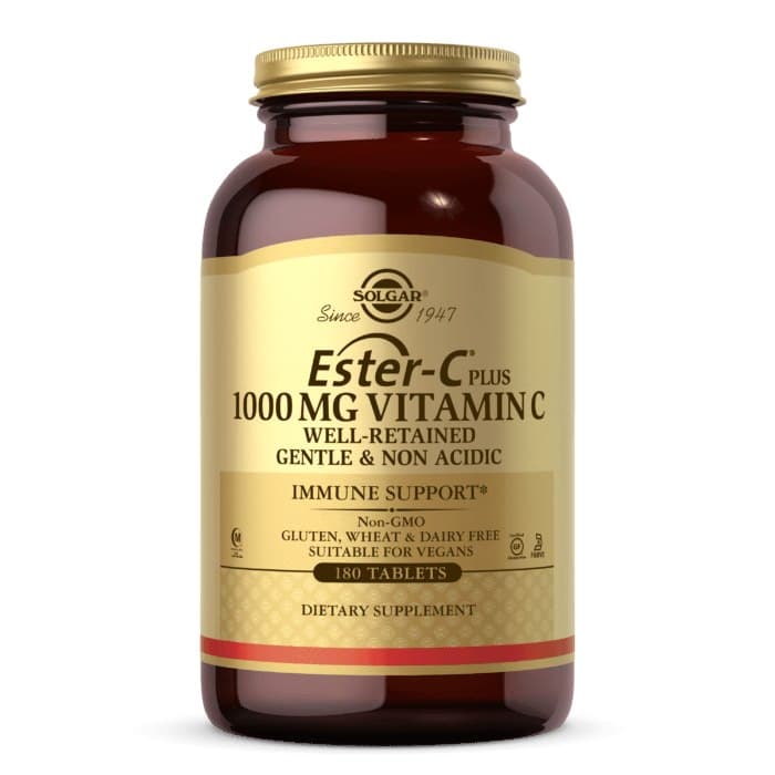 Solgar Ester-C Plus 1000mg - 180 tabletter – Solgar förpackning