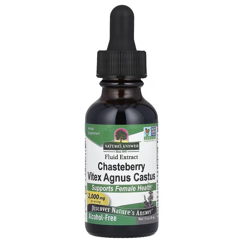 Nature's Answer Chasteberry Vitex Agnus Castus 30 ml - alkoholfritt fluidextrakt – Nature's Answer förpackning