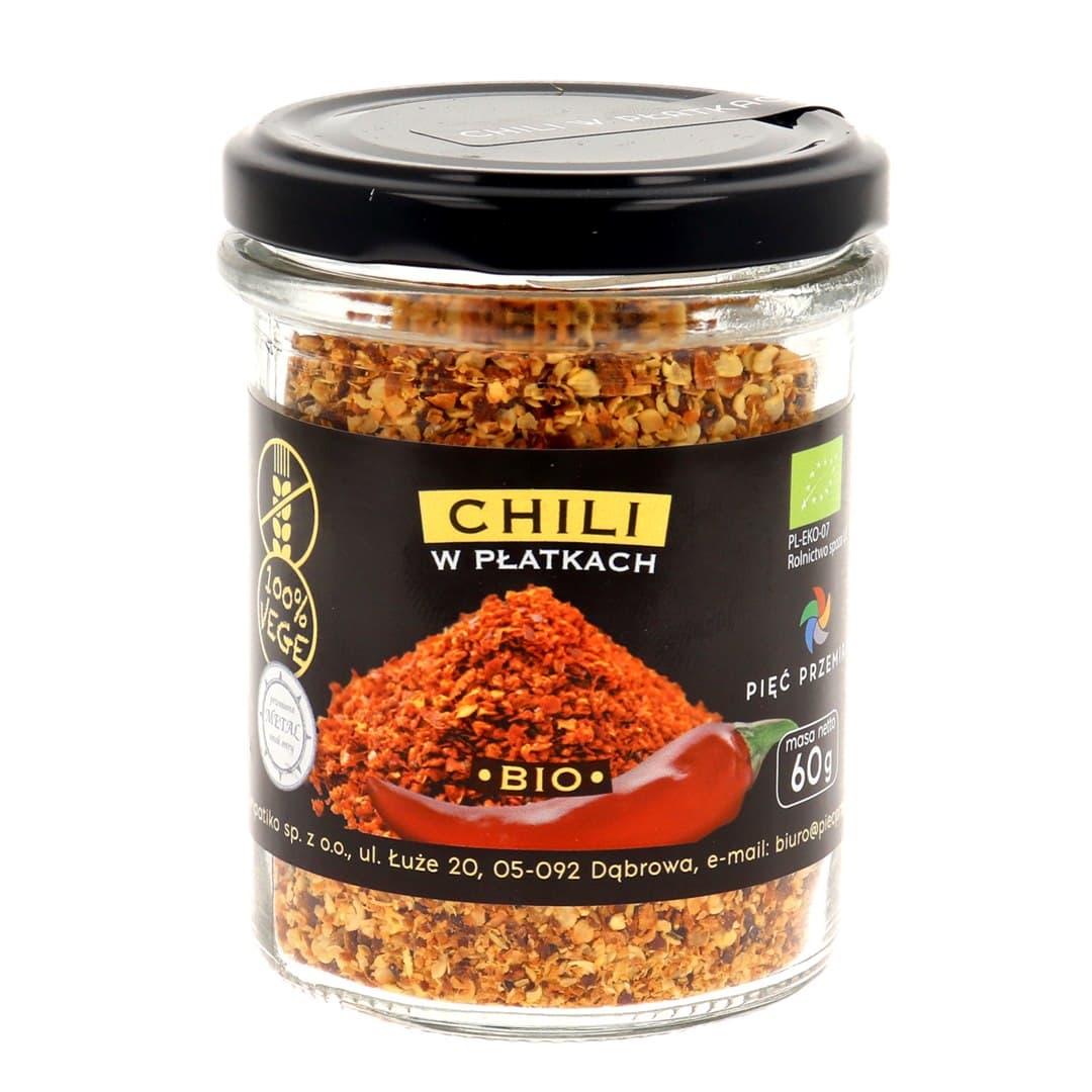 Pięć Przemian - Chili Flakes - 60g – Pięć Przemian förpackning