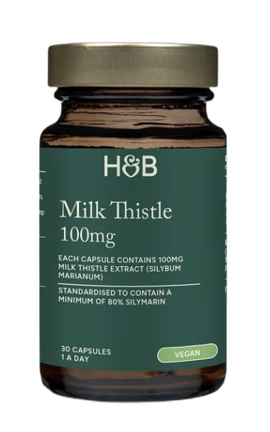 Holland & Barrett - Milk Thistle, 100mg - 30 kapslar – Holland & Barrett förpackning