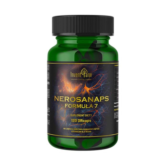 Invent Farm - Nerosanaps - Nerve & Cognitive Support - 120 Drcaps – Inventfarm förpackning