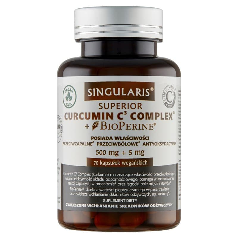 Singularis Superior Curcumin C3 Complex + Biperine 70 veganska kapslar – Singularis Verpackung
