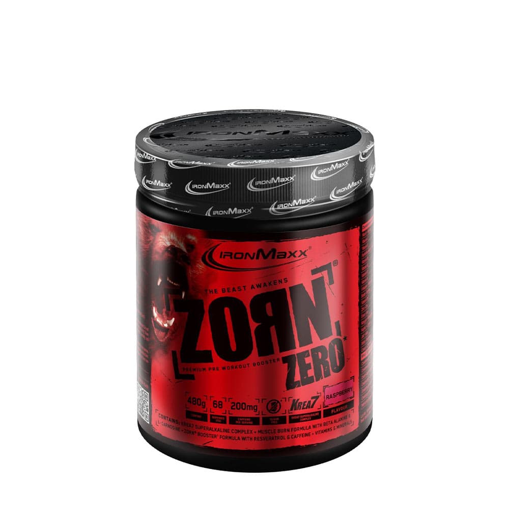 IronMaxx - Zorn Zero - Pre-Workout Booster - 480g – IronMaxx förpackning