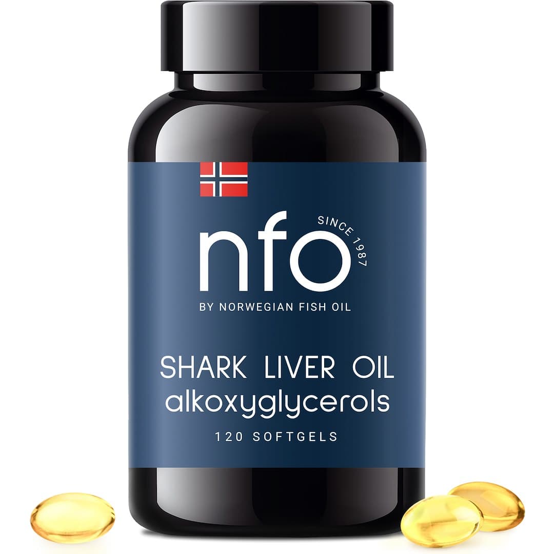 NFO Omega-3 Hajleverolja - 120 Kapslar – NFO förpackning
