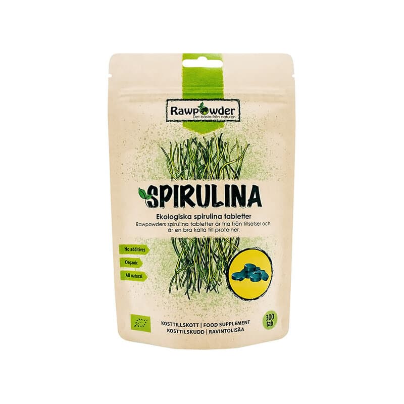 Spirulina 300 tabletek | Rawpowder – Rawpowder opakowanie