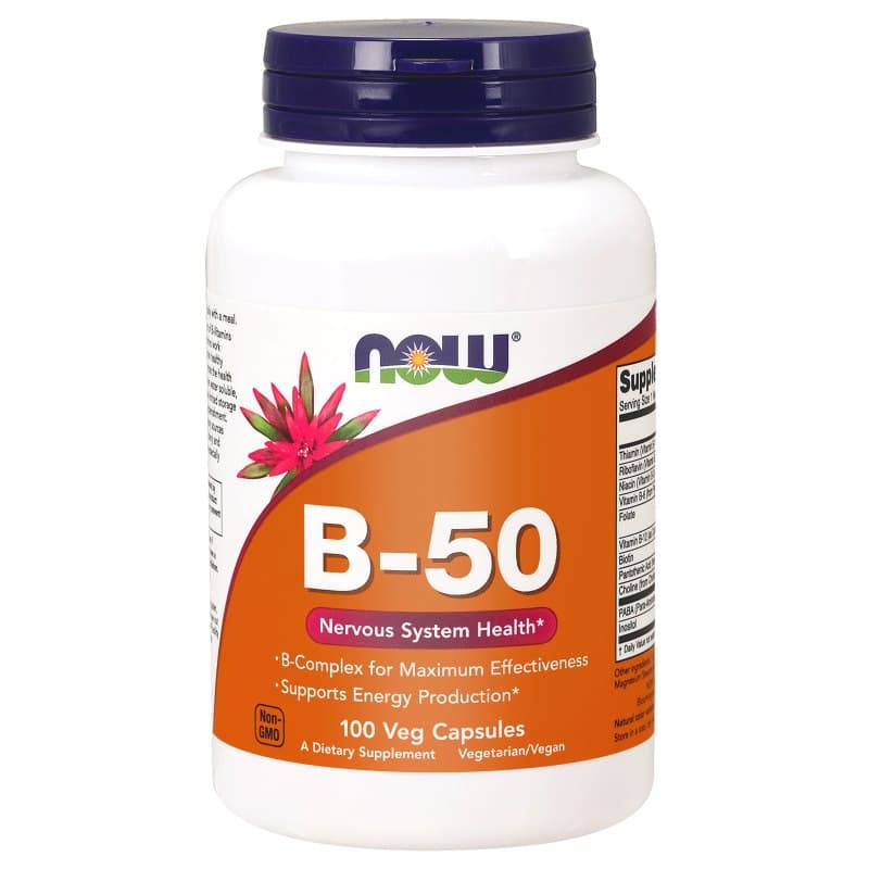 NOW Foods Vitamin B 50 – Komplett B-vitaminkomplex i kapslar
