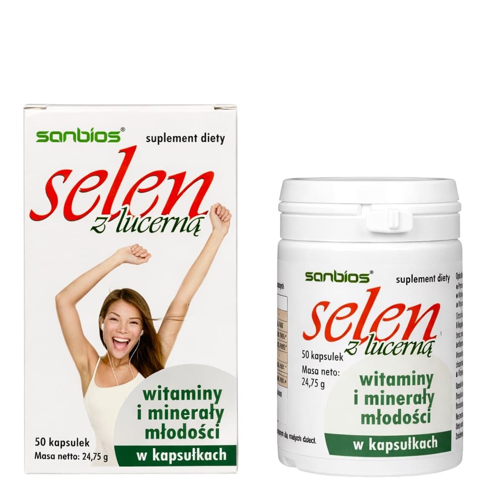 Sanbios - Selenium With Alfalfa - 50 kapslar – Sanbios Verpackung