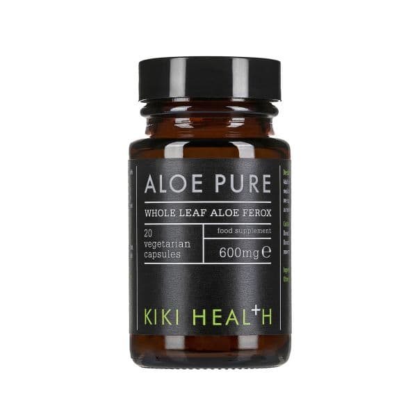 Kiki Health Aloe Pure 600mg - 20 vegetariska kapslar – Kiki Health förpackning