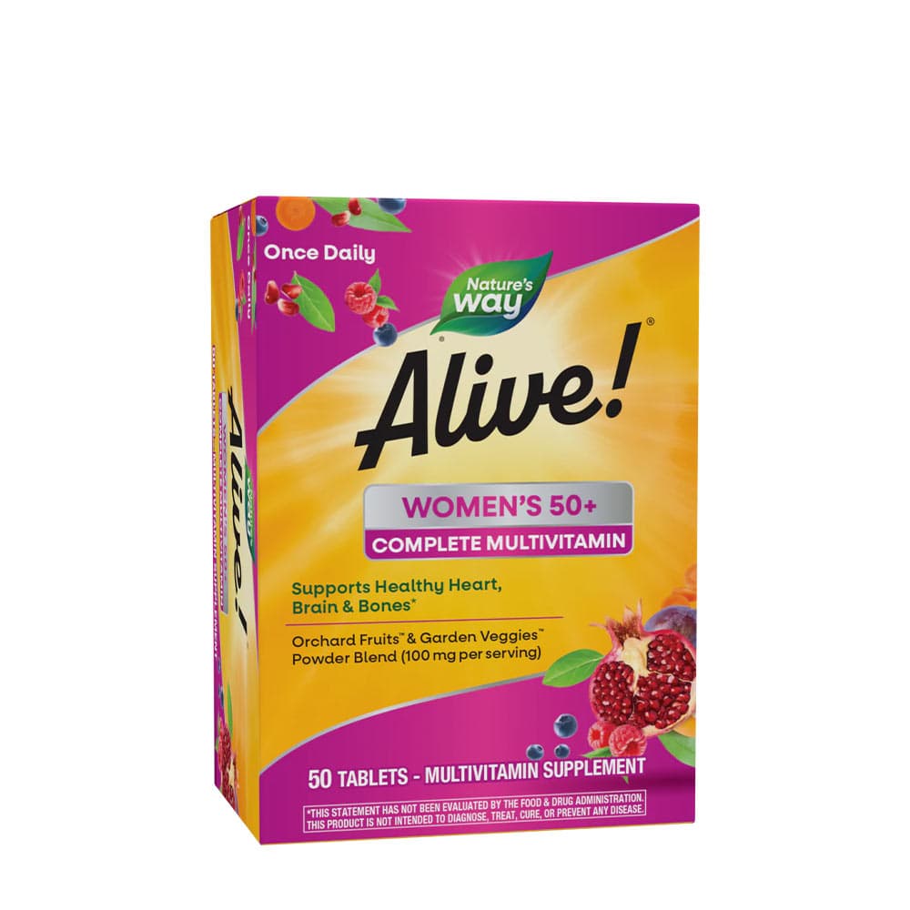 Nature's Way - Alive! Women'S 50+ Complete Multivitamin - 50 Tabs – Nature's Way förpackning