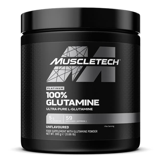 MuscleTech - Platinum 100% Glutamine - 300g – Muscletech förpackning