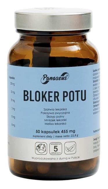 Panaseus Sweat Blocker 50 kapslar – 50 dagars kur – Panaseus förpackning