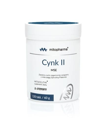 Mitopharma - Cynk II Mse - 120 tabletter – mitopharma förpackning