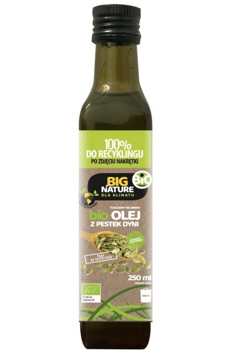Big Nature - Ekologisk kallpressad pumpafröolja 250ml – Big Nature förpackning