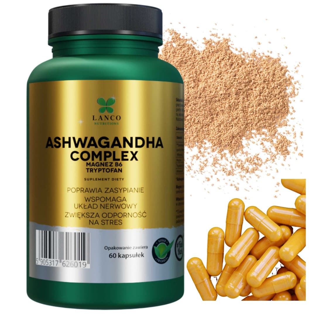 Lanco Nutritions Ashwagandha Complex 60 kapslar – Lanco Nutritions förpackning