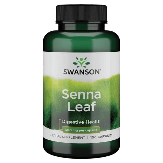 Swanson Sennaörtblad 500 mg - 100 Kapslar – Swanson förpackning