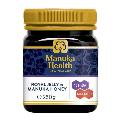 Manuka Health - Manuka Honey Nectar MGO™ 400+ med Drottninggelé - 250 g – Manuka Health förpackning