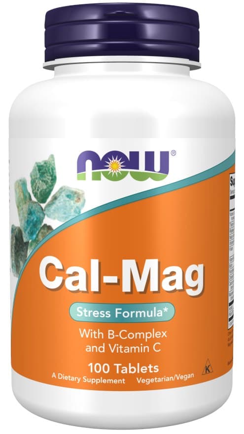 NOW Foods - Cal-Mag Stress Formula 120 kapslar – NOW Foods förpackning