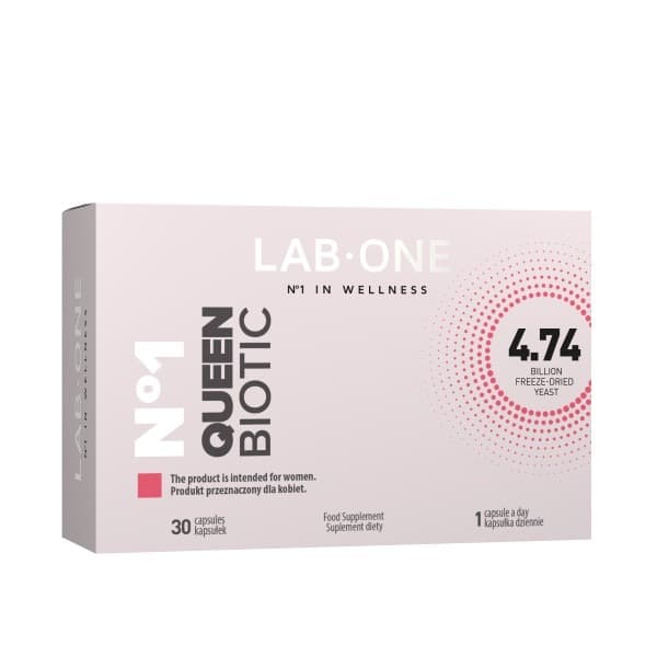 LAB ONE N°1 QueenBiotic 30 capsules – LAB ONE verpakking