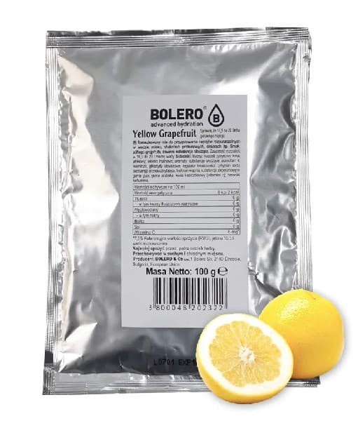 Bolero Bag Yellow Grapefruit 100g – Bolero förpackning