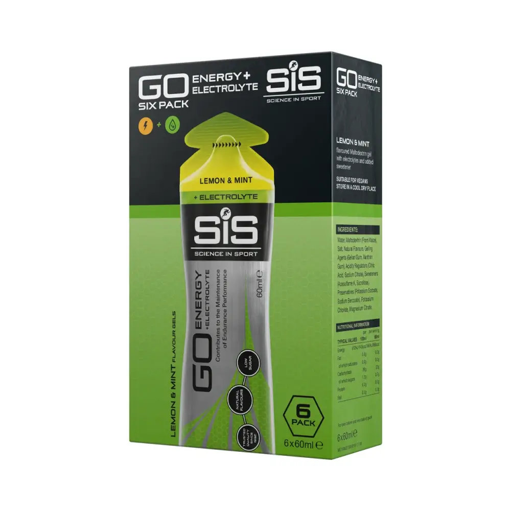 Science In Sport - Go Energy + Electrolyte Gels (6X60ml) - Citroen & Munt – Science In Sport verpakking