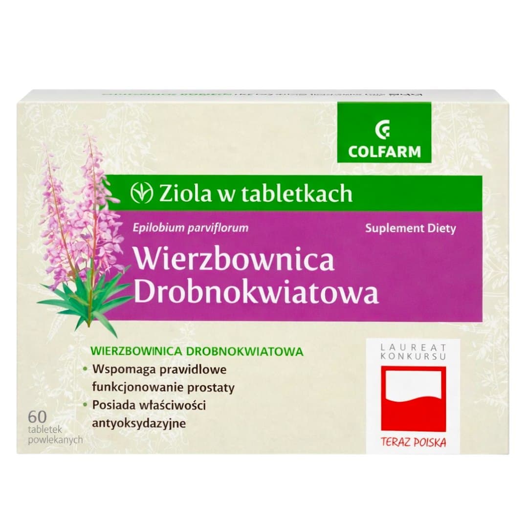 Colfarm - Wierzbownica Drobnokwiatowa, växtextrakt 60 kapslar – Colfarm förpackning