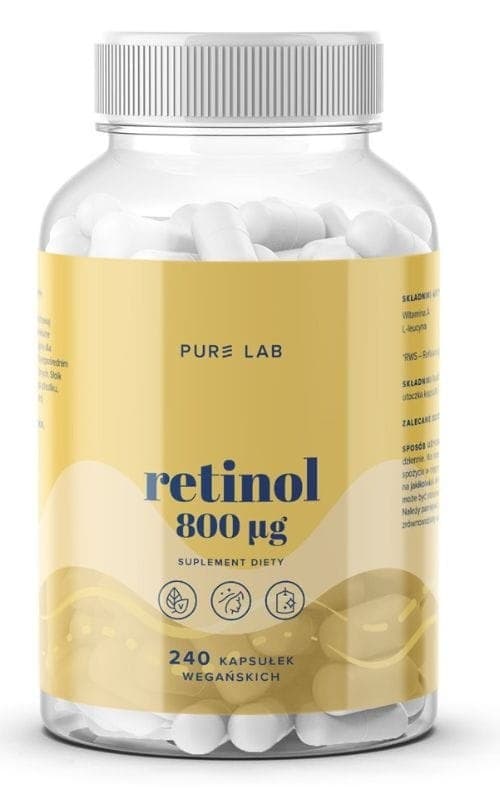 Pure Lab Retinol 800Μg - 240 Kapslar – Pure Lab förpackning