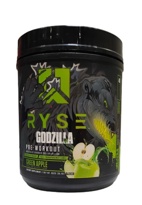 Ryse Pre-Workout Grön Äpple 852g – Ryse förpackning