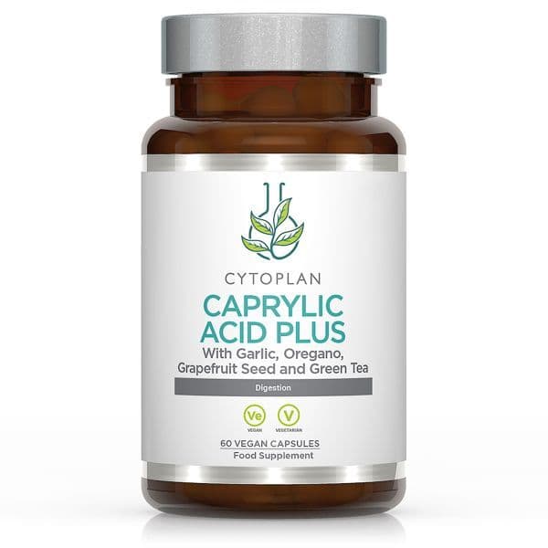 Cytoplan - Caprylic Acid Plus 150 mg - 60 vegetabiliska kapslar – Cytoplan förpackning