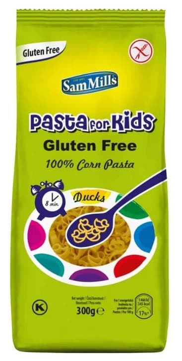 SamMills - Pasta For Kids Gluten-Free - 300g – SamMills förpackning