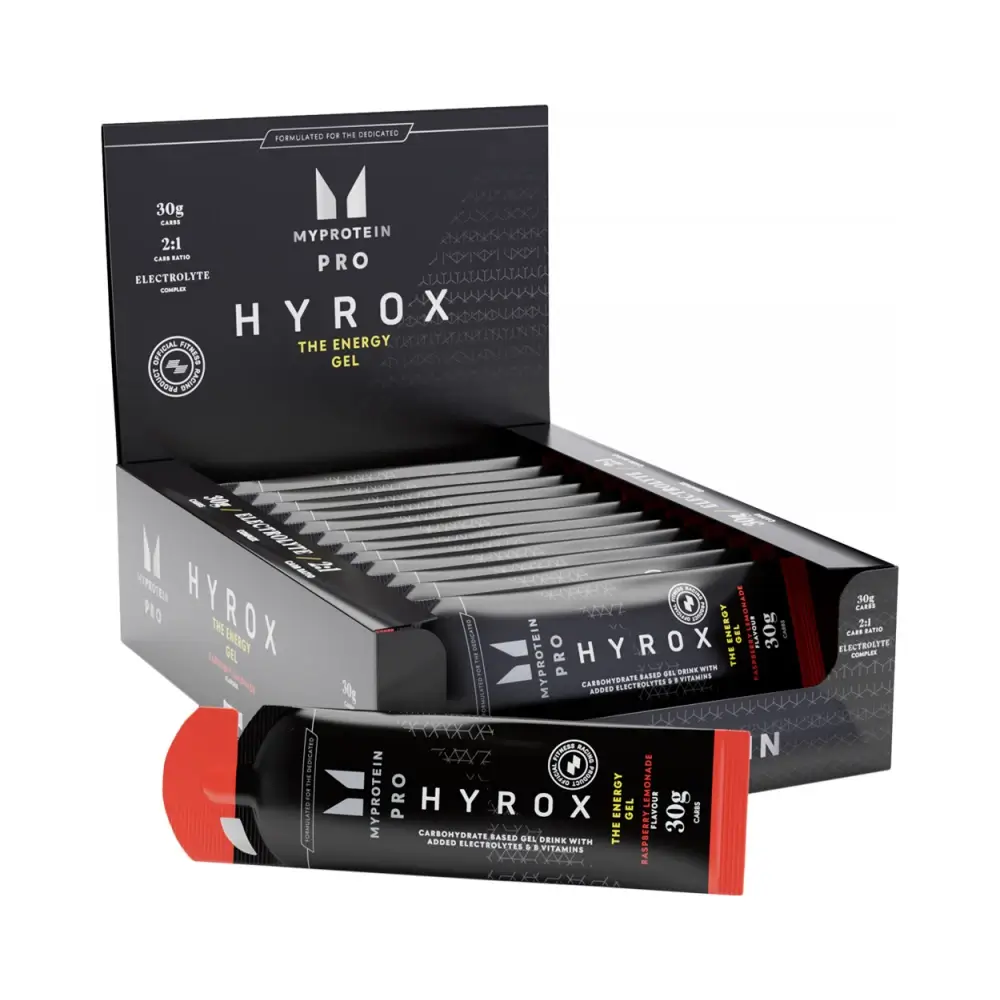 Pro X Hyrox Energy Gel Framboos Citroen - 20X60ml – Myprotein verpakking