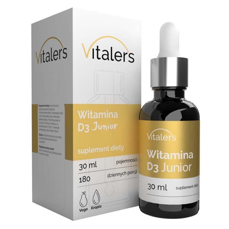 Vitaler's Witamina D3 Junior 800IU 30 ml – Vitaler's förpackning