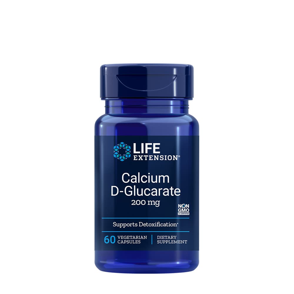Life Extension Calcium D-Glucarate 200mg 60 vegetariska kapslar – Life Extension förpackning