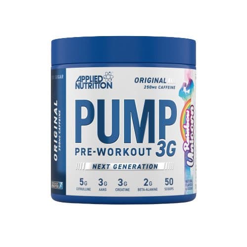 Applied Nutrition - Pump 3g Pre-Workout (Rainbow Unicorn - 375g) – Applied Nutrition förpackning