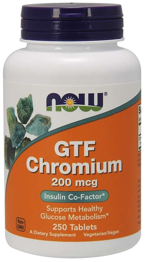 NOW Foods - Gtf Chromium - 250 Tablets – NOW Foods förpackning