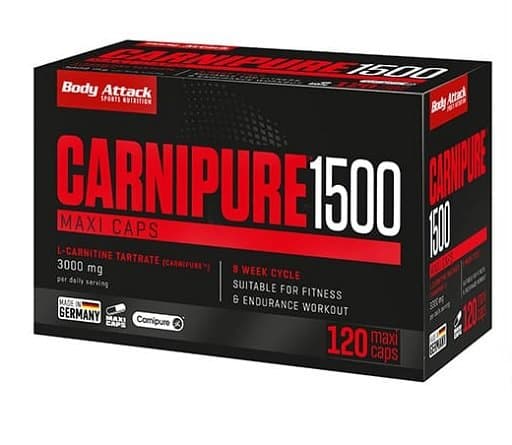 Body Attack - Carnipure 1500 - 120 kapslar – Body Attack förpackning