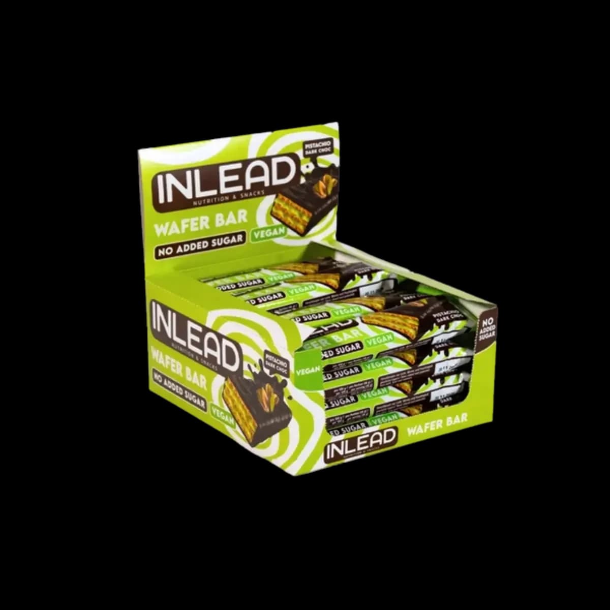Inlead - Wafer Bar (15x45g) - Pistachio Dark Choc
