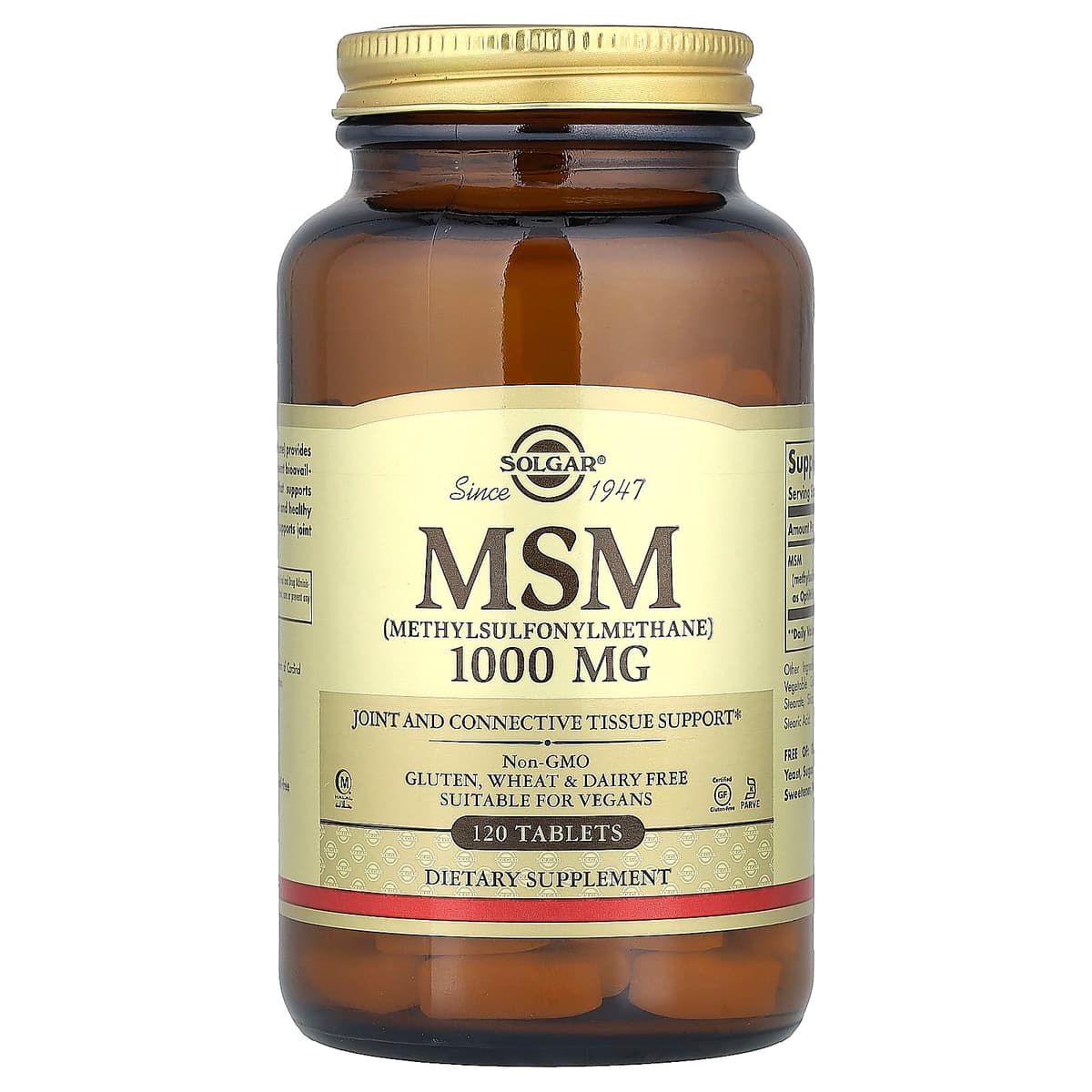 Solgar - MSM (Methylsulfonylmethane) 1000mg – Solgar förpackning