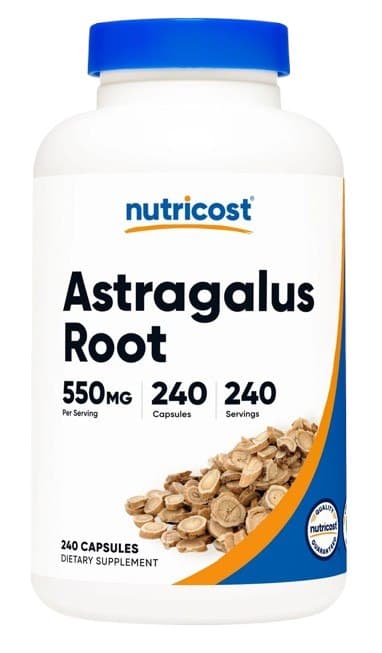 Nutricost - Astragaluswurzel - 240 kapslar – Nutricost Verpackung
