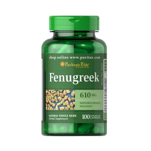 Puritan's Pride Fenugreek Kozieradka pospolita 100 capsule – Puritan's Pride confezione