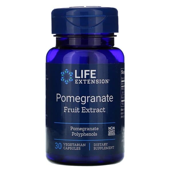 Life Extension Pomegranate Fruit Extract 400 mg - 30 Vegetarian Capsules