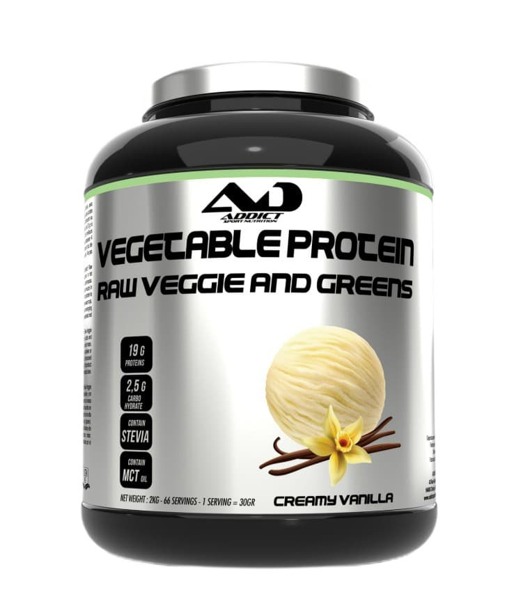 Addict Sport Nutrition - Vegetable Protein Raw Veggie and Greens – Addict Sport Nutrition förpackning