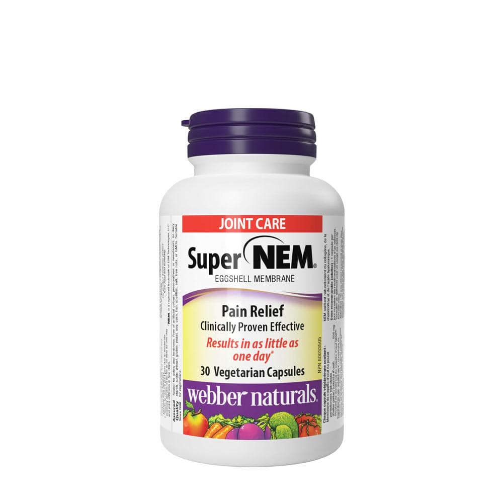 Webber Naturals - Super NEM Eggshell Membrane - 30 Capsules – Webber Naturals förpackning