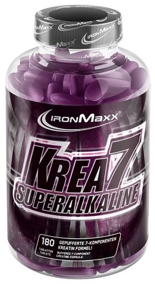 IronMaxx - Krea7, creatina superalcalina - 180 comprimidos – empaque