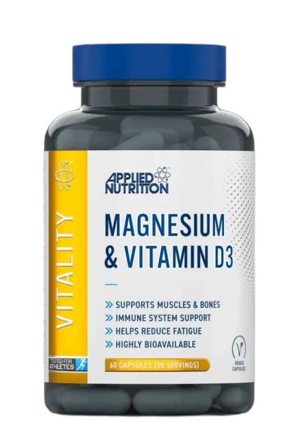Applied Nutrition Magnesium 26 Vitamin D3 - 60 Vegan Capsules – Applied Nutrition packaging