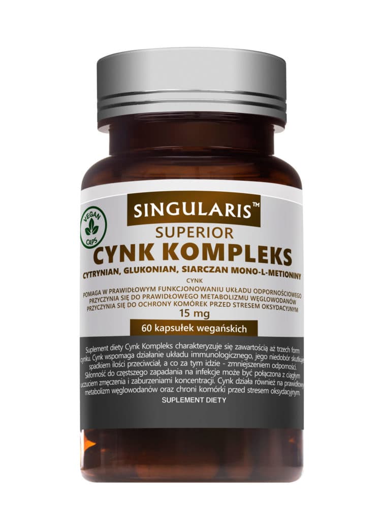 Singularis Zinco Complesso – zinco in tre forme biodisponibili, 60 capsule vegane – Singularis confezione
