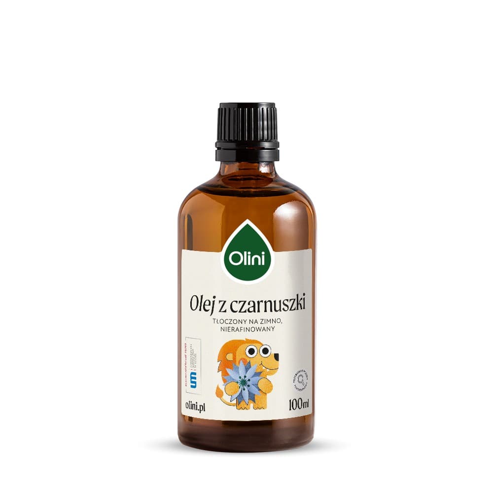 Olini - Olej z czarnuszki dla dzieci 100ml – olini opakowanie