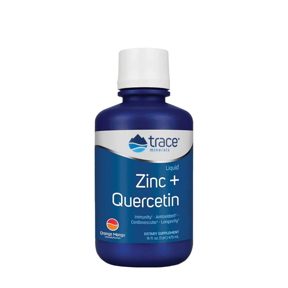 Trace Minerals Liquid Zinc + Quercetin - 16 Fl. oz. – Trace Minerals förpackning