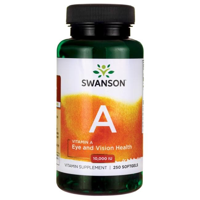 Swanson Vitamin A 10.000IU zachte capsules 250 stuks – Swanson verpakking