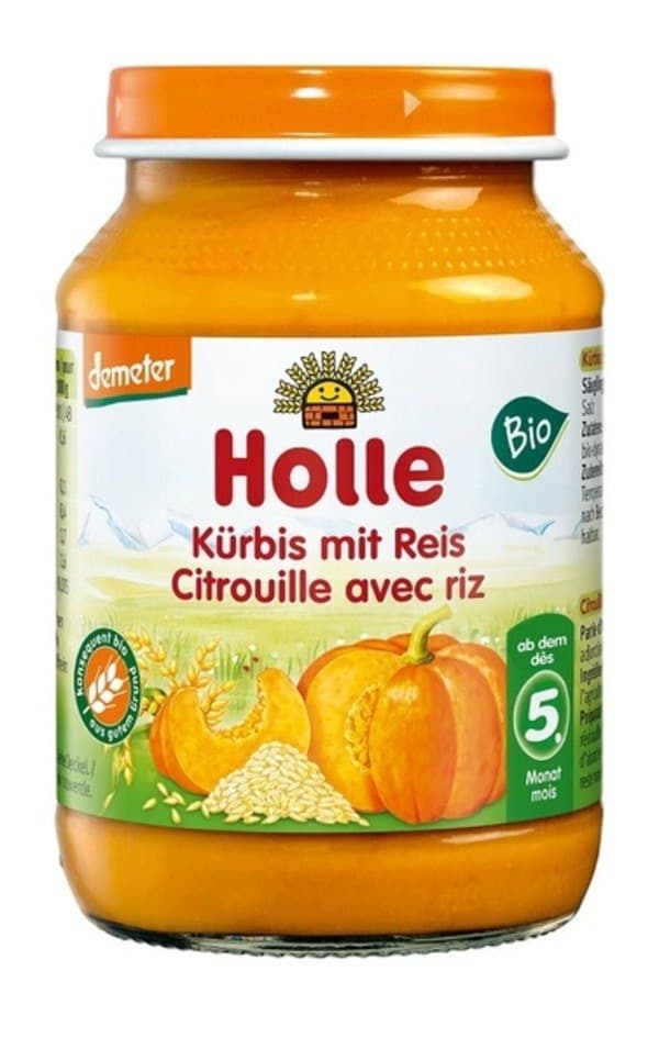 Holle - Pumpkin with Rice - 190g – Holle förpackning